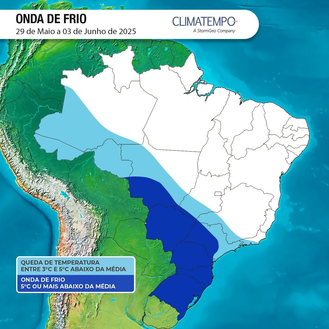 FRIO DE LASCAR TÁ CHEGANDO - Brasil recebe a 1ª onda de frio de 2025: temperaturas negativas, neve e geada intensa no Sul, Sudeste e até no Norte 
